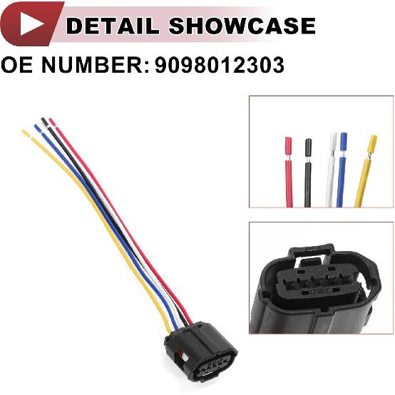 1 Pcs Wiring Harness for Toyota Prius 2010-2015 Sensor Harness Adapters No.9098012303 5 Pin 18gauge
