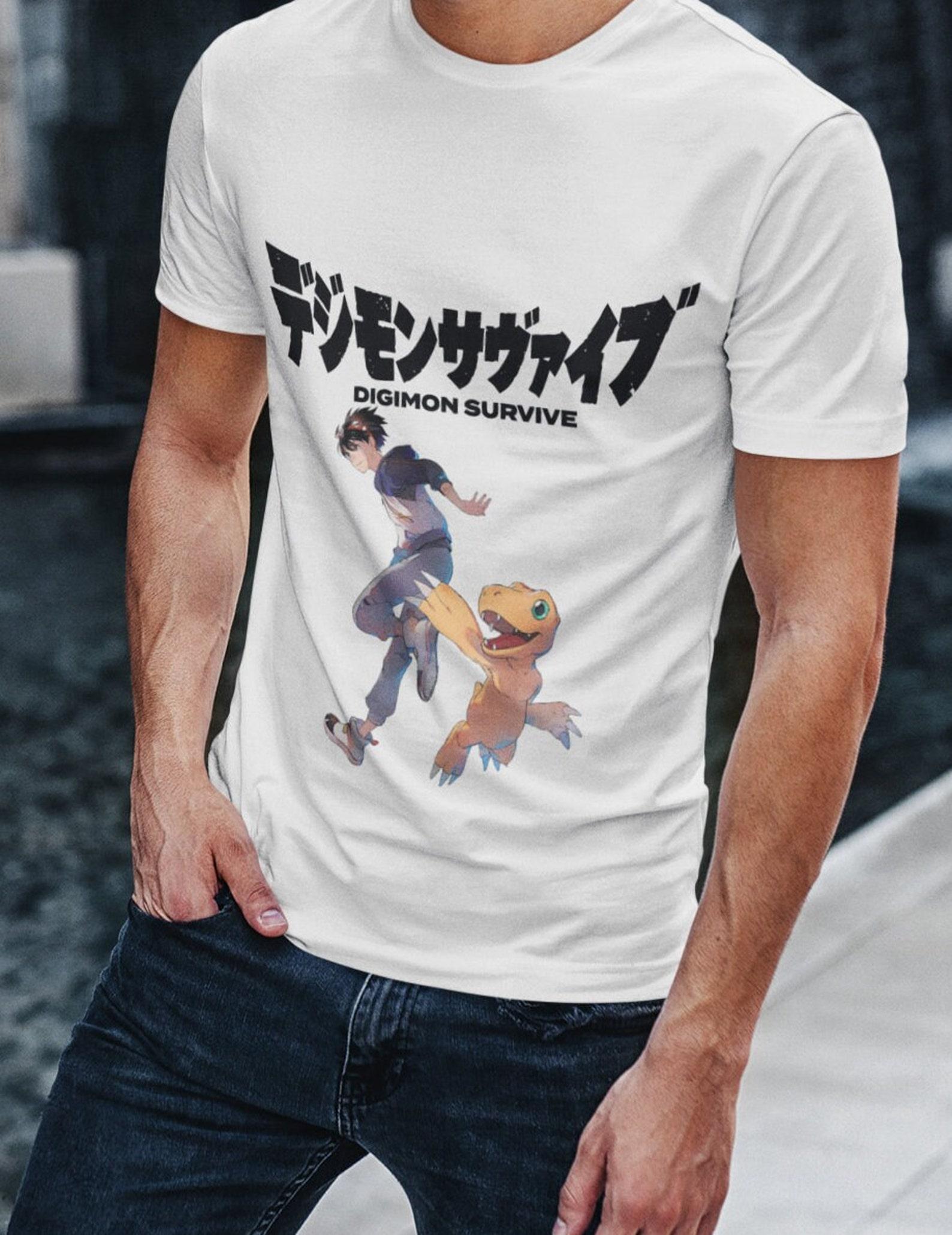 Retro Unisex Digimon Survive Takuma Augumon Tee - Vintage style premium anime lovers tshirt S