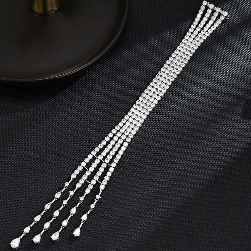 Elegant Long Tassel Brooch Light Luxury Shoulder Flash Suit Accessories