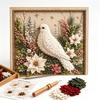 3D Christmas Handmade Fabric Poke Art Kit with Wreath Design: DIY Holiday Craft with Simple Illustrated Guide Vintage Seasonal Decoration for Adults