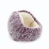 Back Worn Design Knitted Ear Warmers Plush Lining Windproof Ear Covers  Winter Season