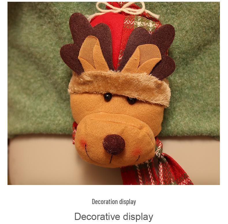 Colorful 3D Cartoon Reindeer Chair and Table Covers - Christmas Kitchen Decorations