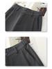 Women's Gray Wide-Leg High-Waisted Straight-Leg Pants for Spring/Autumn 2025