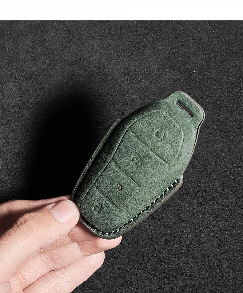 BYD Car Key Suede Case for Tang DMI, Han EV, Dolphin, Seal, Song PLUS, Yuan DMP Models