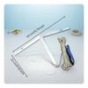 Folding Water Grass Knife Foldable Design Aquatic Plant Anchor Thick Nylon Rope Stainless