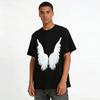 Dreamy Angel Wing Print Casual Loose Fit Crewneck Top Pure cotton T-shirt