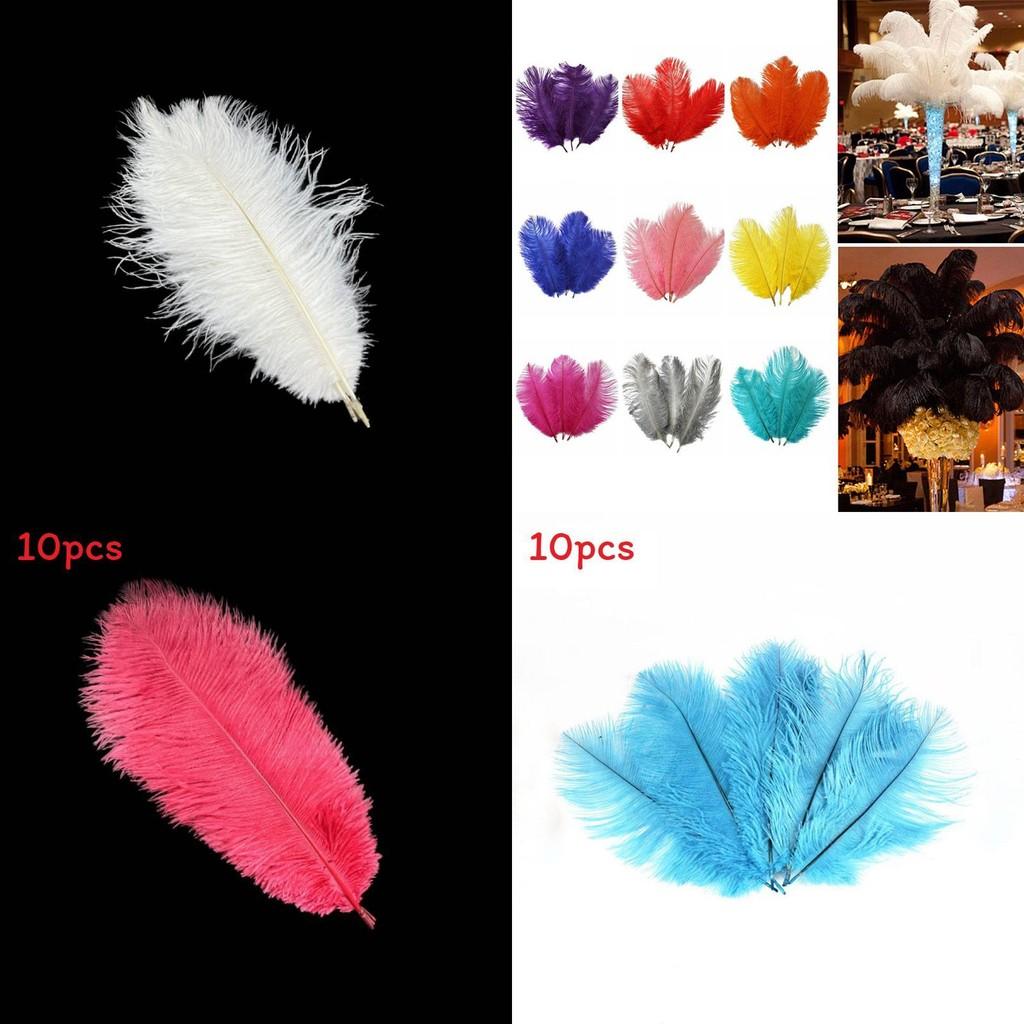 Luxurious Natural Ostrich Feathers 12-14 Inches For Elegant Party Table Decor
