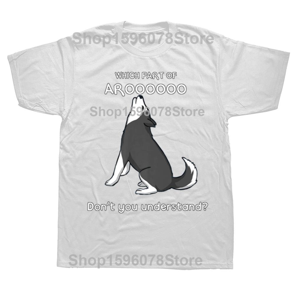 Siberian Husky für Männer Frauen Welpenhund Huskies Liebhaber T-Shirts Grafik Baumwolle Streetwear Kurzarm Geburtstagsgeschenke T-Shirt