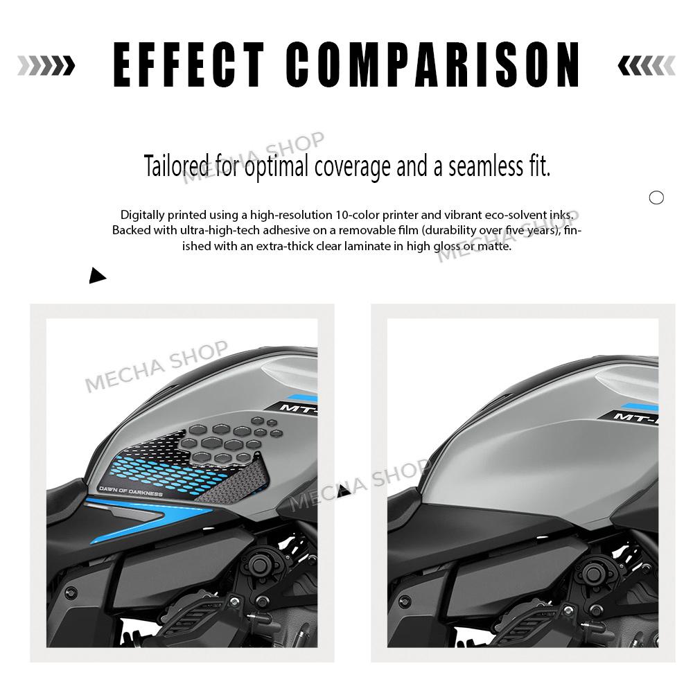 3D Sticker Kit for MT-07 Mt07 MT 07 2025 Motorcycle Accessories 3D Sticker Tank Pad Protective