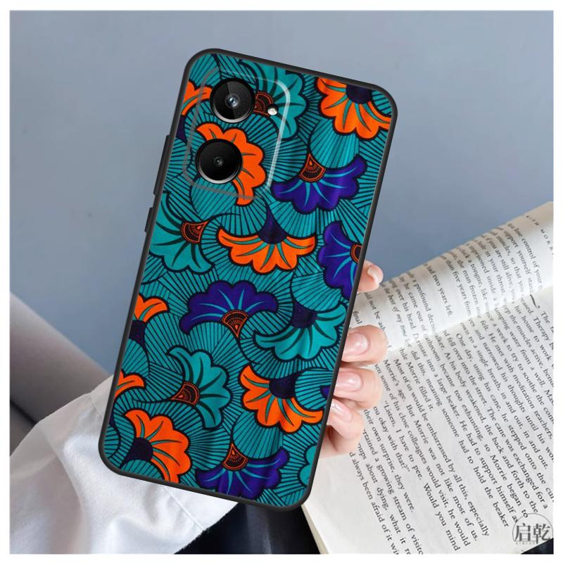 African Wax Fabric For Realme 15 10 11 13 12 14 Pro Plus C65 C67 C71 C63 C61 C55 C51 C53 C75 GT6 GT7 Pro Case