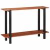 Console Table with Shelf Brown and Black 110 X 30 X 75 Cm