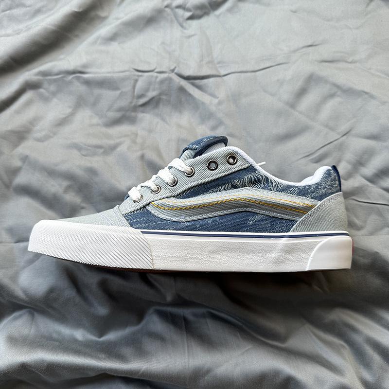 מסיבת סטודנטים אישיות שחור לבן סגול נעלי לחם יוקרתי ענף רטרו אמריקאי צבע מנוגד נמוכות יומיומיות נעלי סקייטבורד