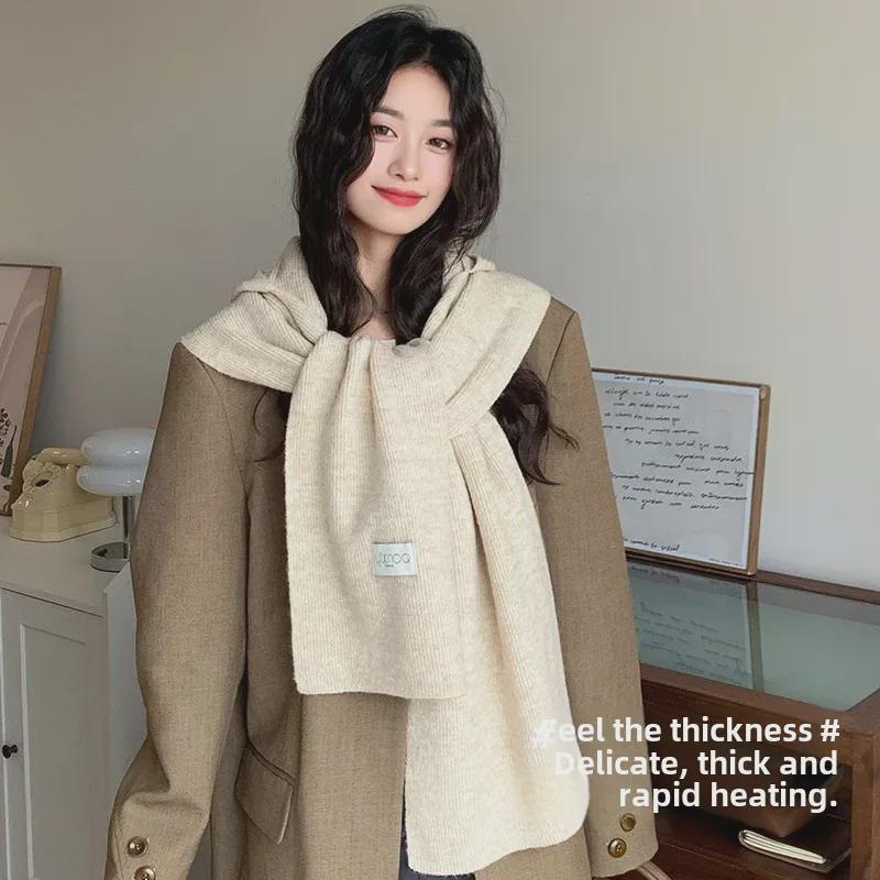 Trendiger Damen-Poncho-Schal mit Kapuze aus schwerer Wolle - Vielseitige, warme Herbst- und Winter-Oberbekleidung Weste