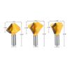 Router Bit, 3pcsset 1/2 Shank Bird's Mouth Glue Joint Router Bit Woodworking Milling Cutter for Solid Wood, Hardwood, Chipboard, Routerbit