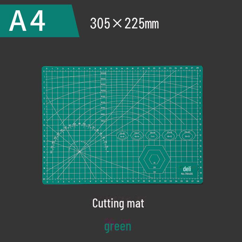 Deli 78400 Green PVC A4 High Strength Cutting Mouse Pad