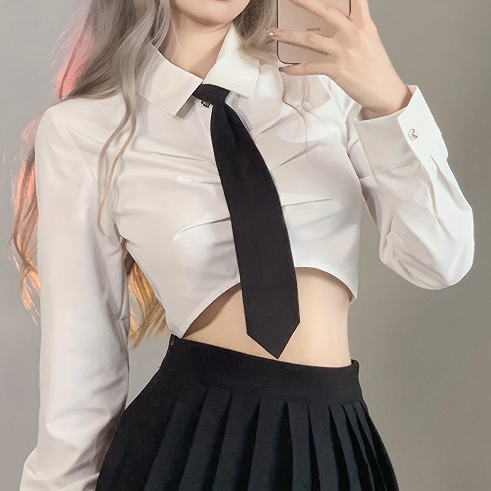 Unisex Schwarze Einfache Reißverschluss Krawatte Zum Anstecken Schlicht Elegant All-Match Faulenzer Krawatte Für Männer Frauen Schüler Uniform