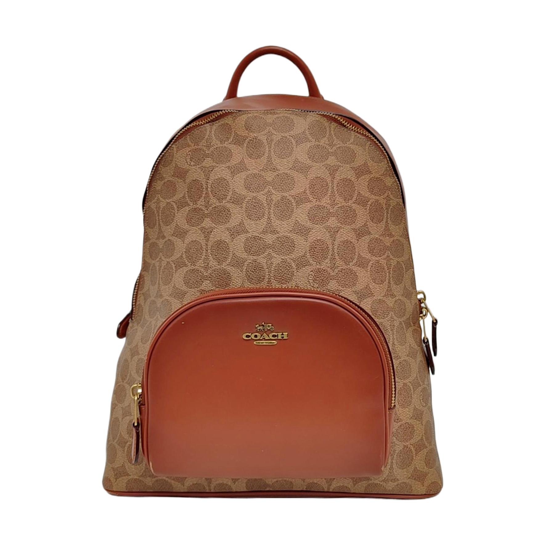 [Pre-Owned] Carrie 23 Signature Coated Canvas Backpack - Good #15WLA16 ONE SIZE