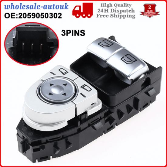 Main Window Control Switch 2059050302 For Benz C-CLASS W205 V-CLASS Vito W447
