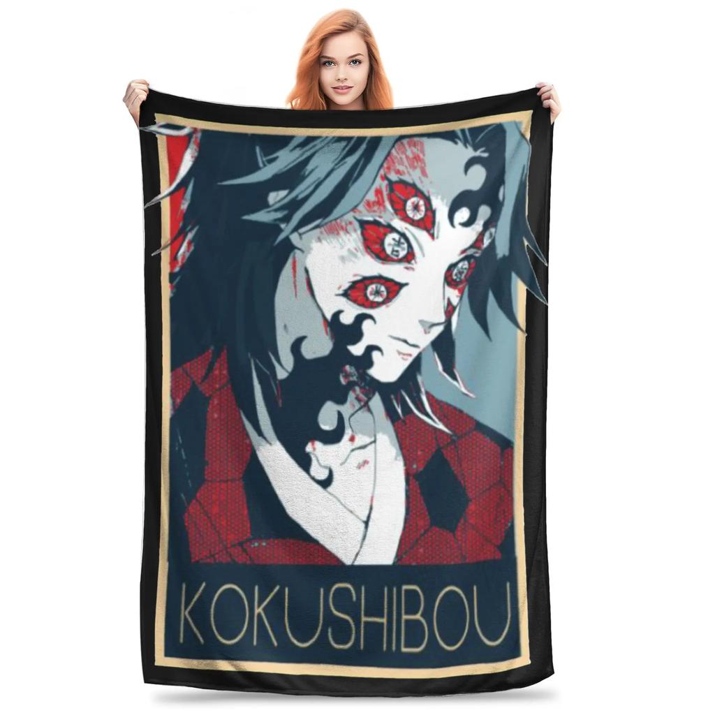 Nezuko Demon Slayer Blankets Fleece All Season Portable Lightweight Thin Throw Blanket for Bedding Couch Bedspread