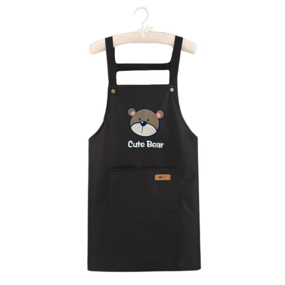 Ölbeständige Küchenschürze Niedlicher Bär Restaurantuniform Bequeme Cartoon-Kochschürze BBQ Backen