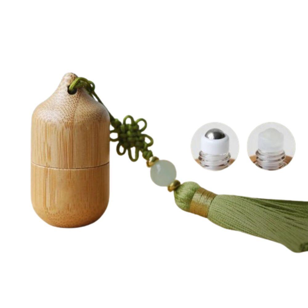 Empty Bottle Bamboo Roller Ball Bottle Reusable Exquisite Essential Oil Bottle Mini Refillable Bottle Gift