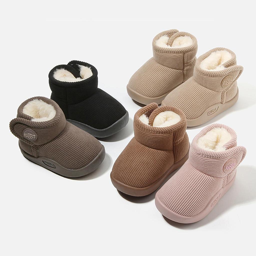 BicoBico Snow Cotton Snow Shoes for Toddlers and Outdoor Shoes with Velcro Kids' Boots, Girls, Warm, Soft, Non-Slip, Lightweight, Closure, SC015PK16.5