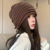 Korean Style Knit Hat Women Winter Warm Ear Protection Beanie Versatile Slimming Hat