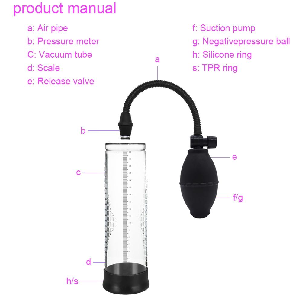 Penis Pump Enlargement Vacuum  Extender Men Sex Toy Increase Length Enlarger