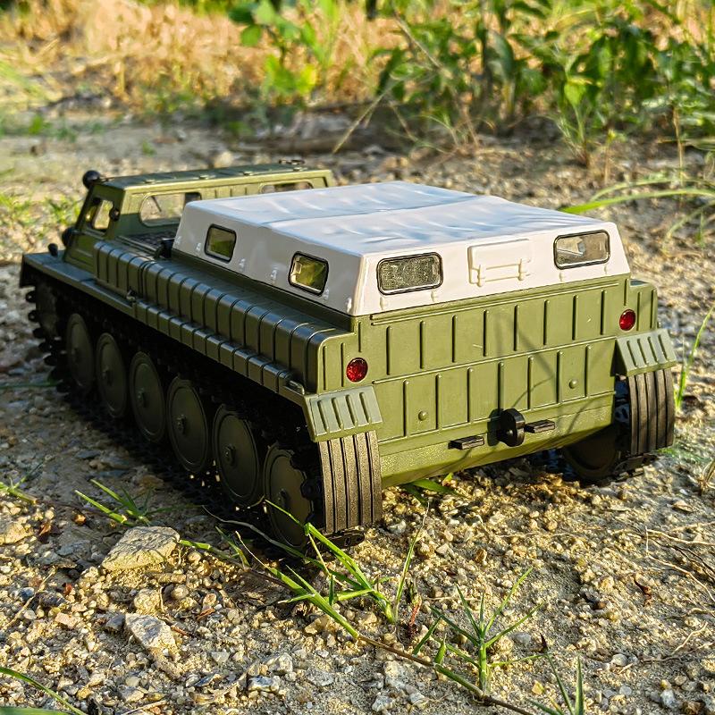 WPL E-1 1/16 RC Tank 2.4G Full Scale Tracked Transport Vehicle 4WD Tracked Remote Control Vehicle Children Toy Gift
