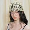 Hollow Sequin Woven Cap Vintage Beanie Hats Retro Sequin Bucket Hat  Spicy Girls