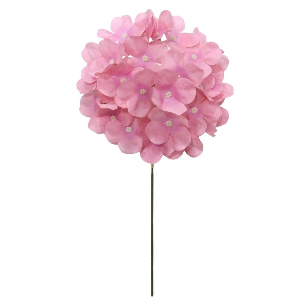 Silk Cloth Fake Flower Ball With Stem DIY Floral Materials Chrysanthemum Soft Dyed Edged Artificial Flowers Photography Props