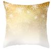New Christmas Golden Snowflake Peach Leather Velvet Pillowcase Home Sofa Pillow Cushion Cover