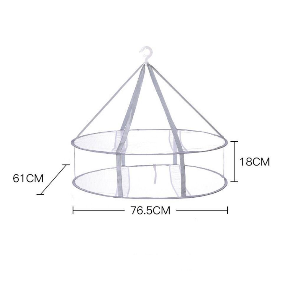 Anti-deformation Clothes Basket Folded Mesh Laundry Basket Clothes Drying Net Rack  Clothes Laundry