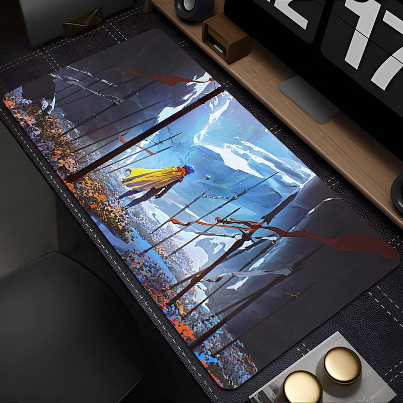 Play Mat Game Mousepad Computer Outer Space Astronauts Mouse Pad Non-Slip Natural Rubber Carpet Cute Desktop Keyboard Pad