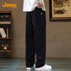 JEEP Men's Pure Cotton Loose Fit Straight Leg Casual Pants