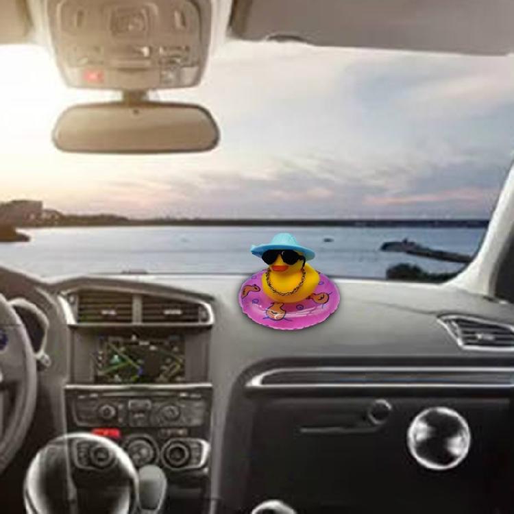 Grazioso Duckling Giallo Ornamento per Cruscotto Figurine per Console Centrale Auto - Miniatura
