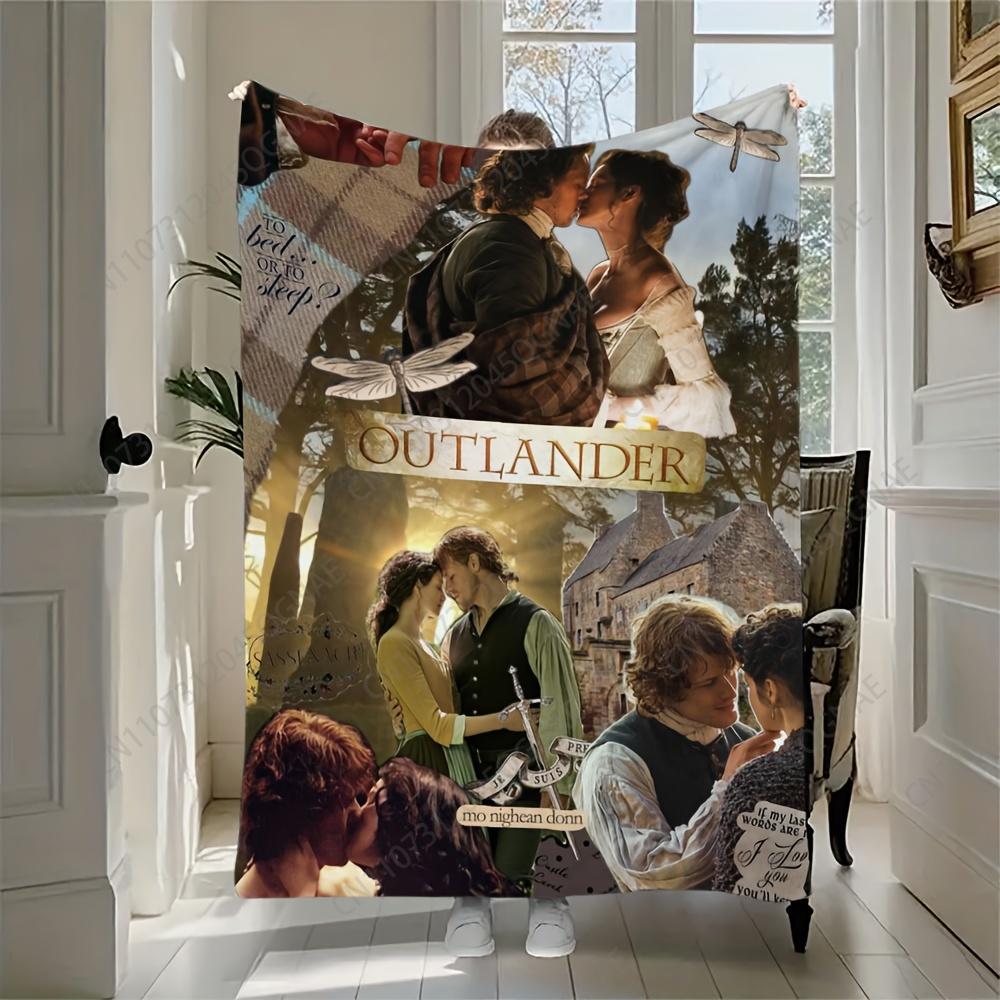 Custom 1Pc Outlanders Jamie Fraser Tv Show Themed Blanket - Soft Flannel All-Season Bedspread Suitable For Sofa, Bed, Office Nap