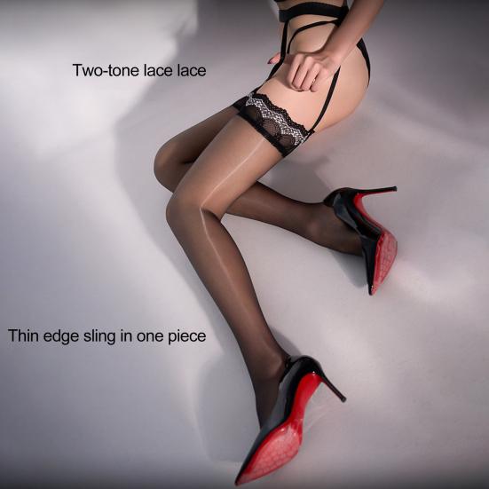 Women Pantyhose Ultra-thin See-through Mesh High Elasticity High Waist Seamless Anti-slip Commute Dating Party Mini Skirt Matching Pantyhose