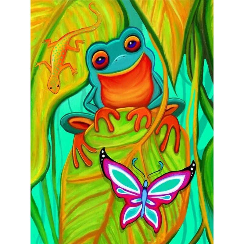 

Новый 5D DIY алмазная живопись лягушка Алмазная вышивка животные вышивка крестиком полная круглая дрель ремесла домашний декор ручной подарок Full Round 30x40CM
