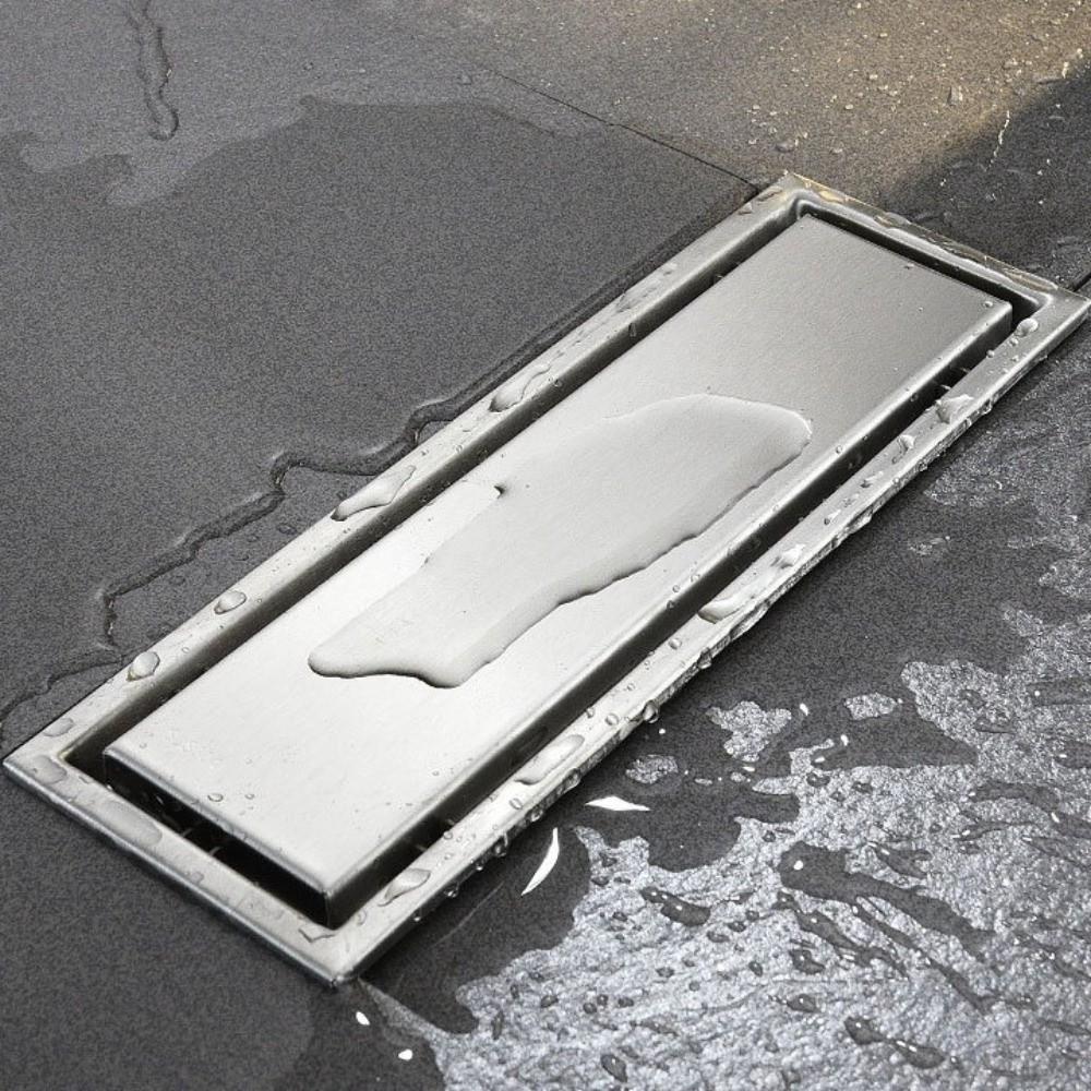 Quick Drainage Rectangular Floor Drain 304 Stainless Steel Deodorant Drainage  Kitchen