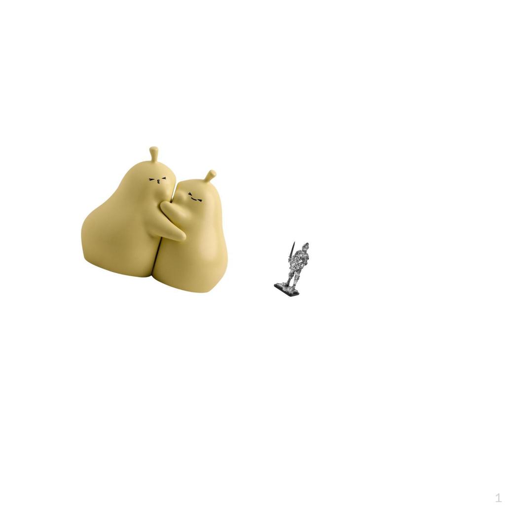 Hugging Pear Knight Book Stand Ceramic Bookend Fine Workmanship Vintage Creative Tabletop Ornament