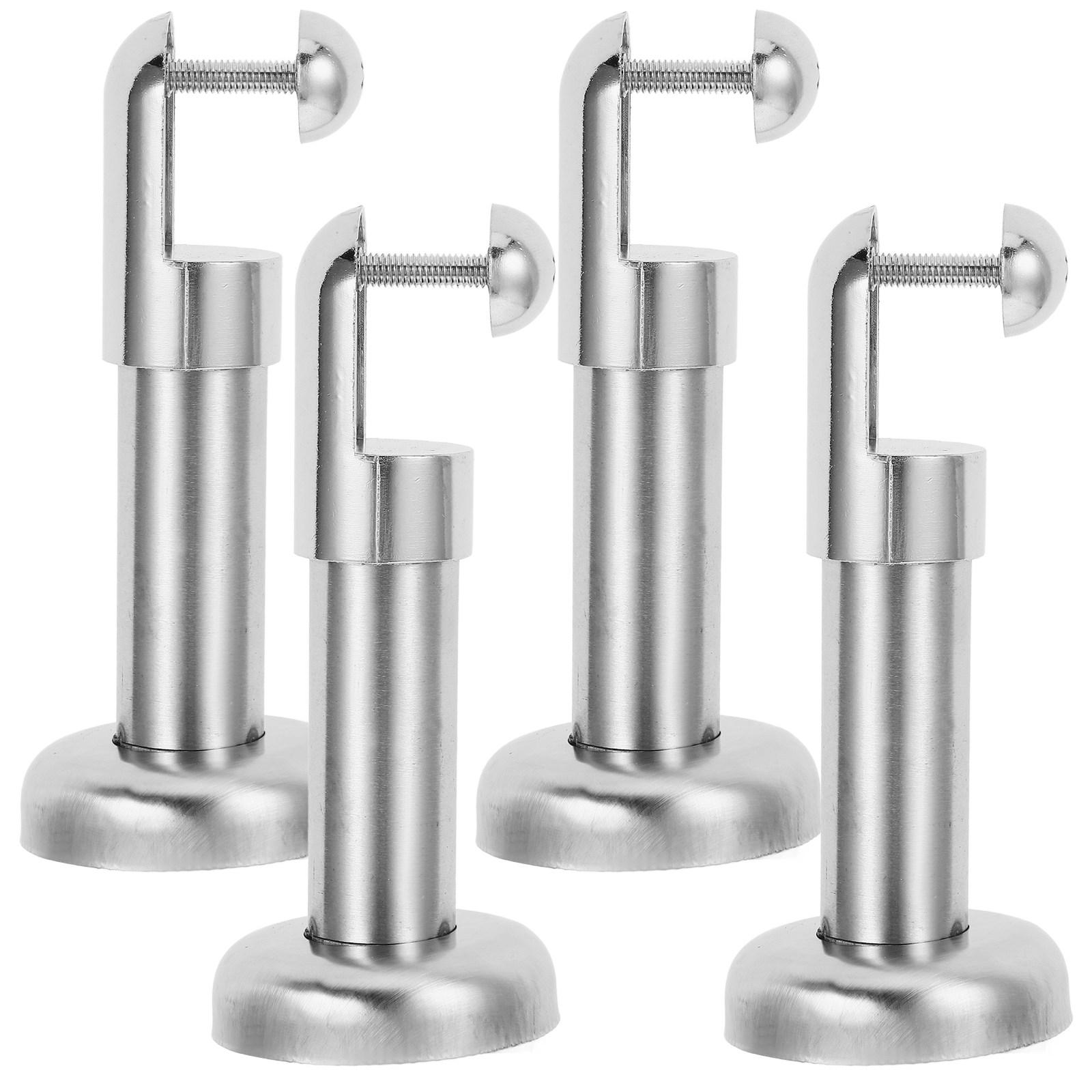 4Pcs Stainless Steel Toilet Partition Foot Corrosion Resistant Restroom Partition Support Public Bathroom Fitting other
