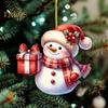 תליון אייל הצפון של סנטה קלאוס קישוט תלייה חגיגי לעץ חג המולד קישוט סנטה קלאוס מצויר מאקריליק למחזיקי מפתחות חלונות תיקים