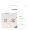 S925 Sterling Silver Snowflake Stud Earrings for Women - Korean Style, Fashionable, Versatile, Simple Christmas Gift.