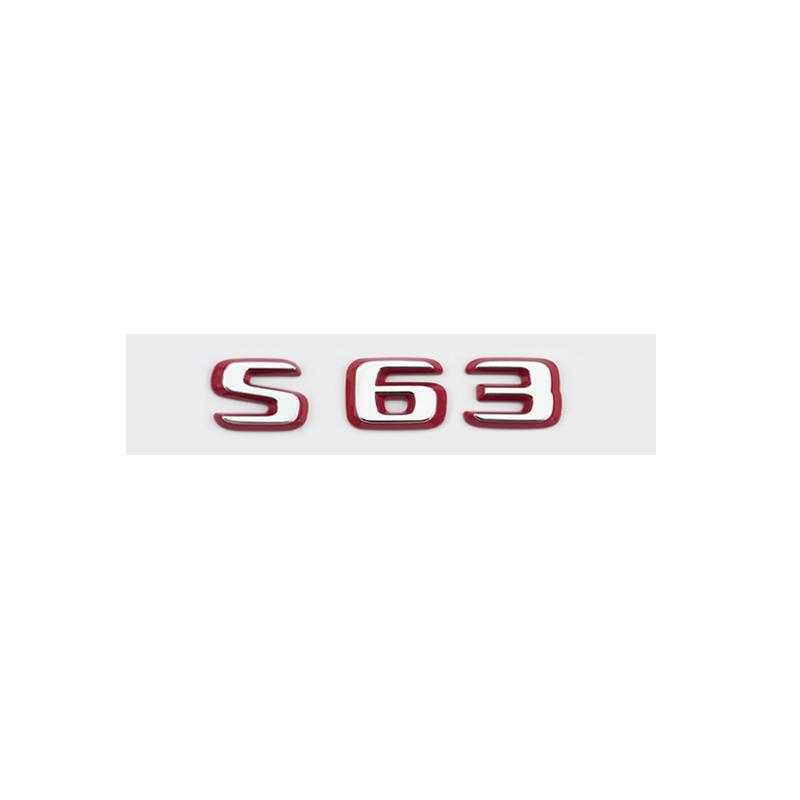 Suitable for Mercedes Benz rear letter sticker silver red version C63S GT63S S63LGLE53 SL63S modification W205 W206 C190 X290