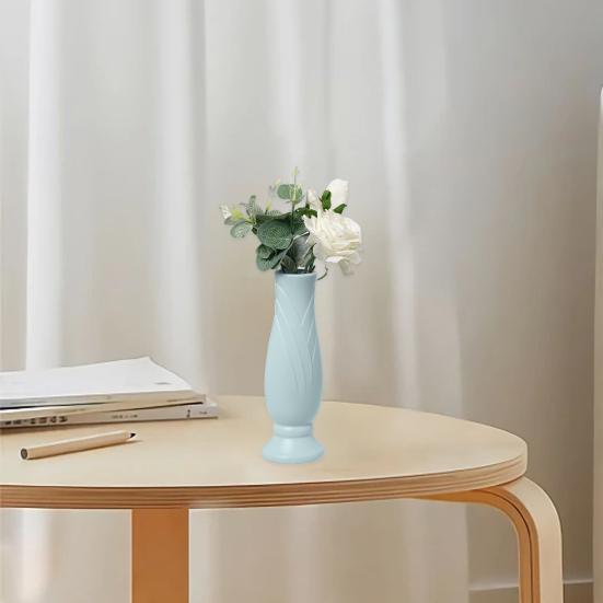Flower Vase Simple High Strength Style Petal Shape Shatterproof Fall Resistance Decorative Smooth Edge Modern Flower Arrangement