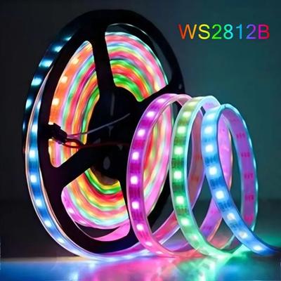 5V WS2812B RGB Colored Light 5050 RGBIC 5V Smart Waterproof LED Strip Individually Addressable IC 30/60/144Pixels/Leds/m Light
