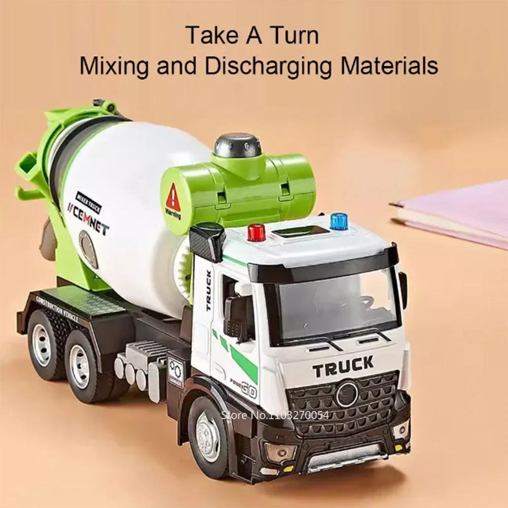 1:24 Betonmischer LKW Legierung Container Auto Diecast Modell Spielzeug Türen Öffnen mit Ton Licht Fahrzeuge Kindergeburtstagsgeschenke