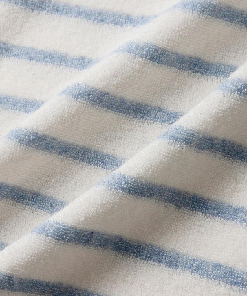 AMFEAST Striped Terry Pocket T-Shirt Pale Blue
