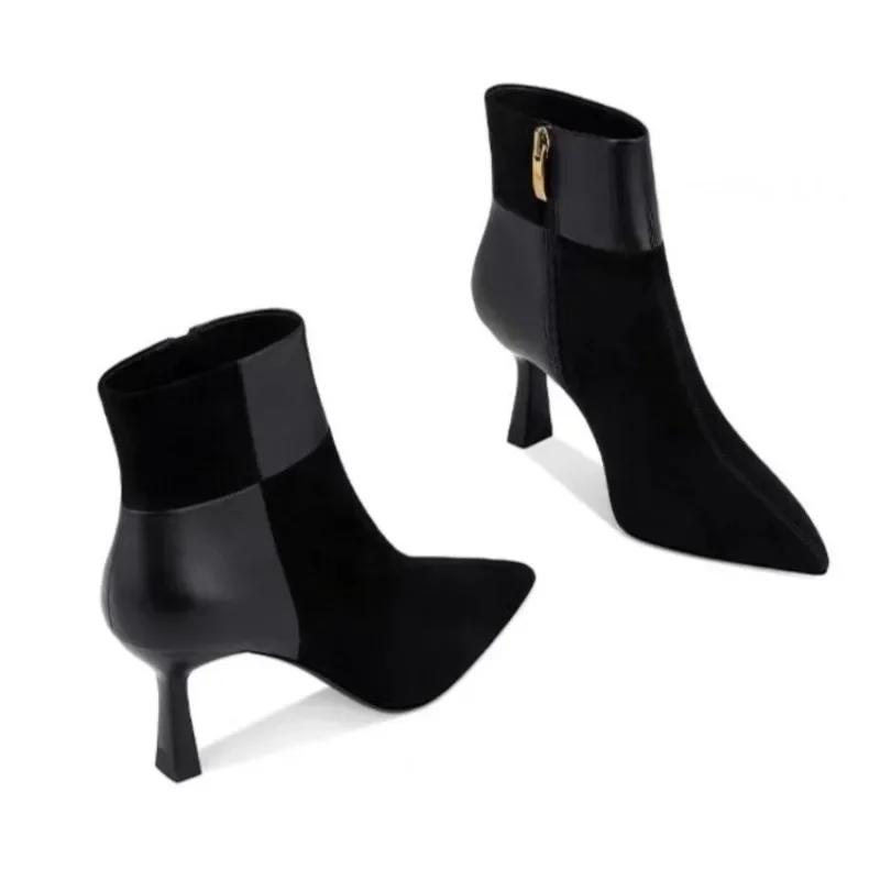 2024 Fashion Hot-selling Women's Boots Spring and Autumn Thin Heel Pointed Toe Professional Outer Wear Temperament Women's Boots